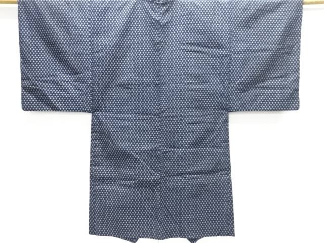 JAPANESE KIMONO / ANTIQUE COTTON AUTHENTIC KURUME KASURI DIAMOND PATTE